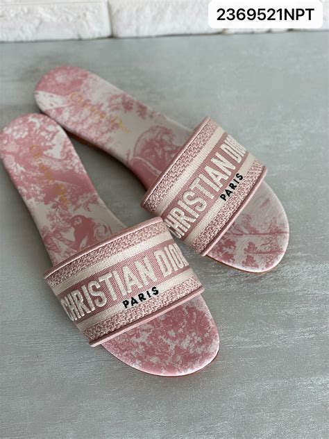 light pink dior slides|christian dior slippers women.